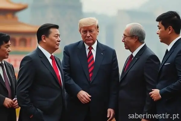 Trump leva líderes tecnológicos e Wall Street à China Trump leva líderes tecnológicos e Wall Street à China